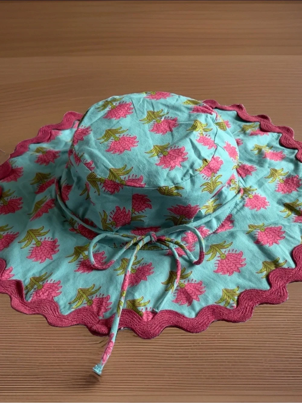 Lot of 2 YO BABY Sun Hats Girls Toddler OS Boho Prints Reversible Floppy Hat NWT